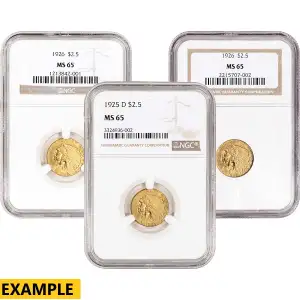 Indian $2.5 (1908 - 1929) - NGC - MS65