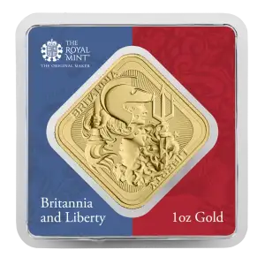 1 OZ GOLD BAR BRITANNIA AND LIBERTY - 9999