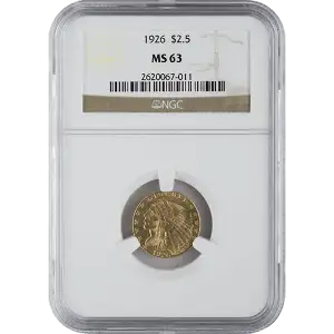 Indian $2.5 (1908 - 1929) - NGC - MS63